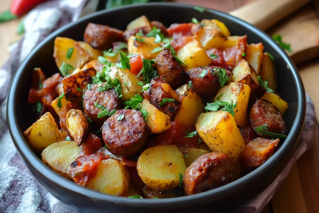 Hearty Skillet with Italian Sausage and Roasted Potatoes