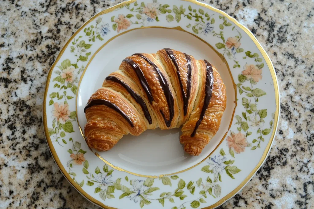 Buttery croissants oozing with melted chocolate